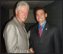 President Clinton and Principal, Kevin McPartlin